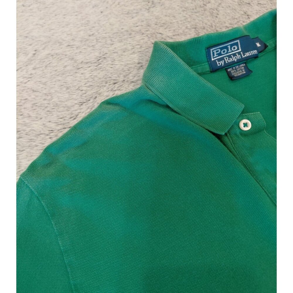 Polo Ralph Lauren Short Sleeve Polo Shirt Men's Med Green Performance Pullover - Picture 5 of 10